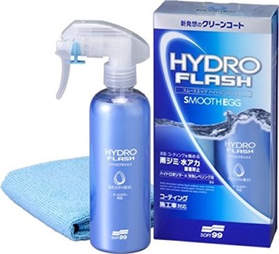 Soft99 Coating Smooth Egg Hydro Flash + Wipe Cloth 230ml remove water stain dirt