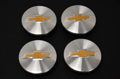 4x GM 2014-2024 Silverado Tahoe Suburban 83mm Brushed Alum Wheel Center Caps OEM