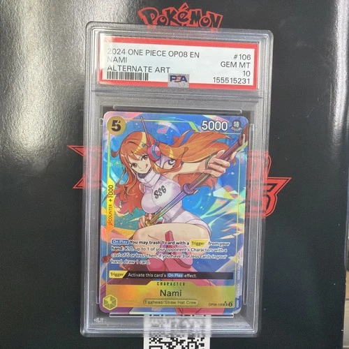 2024 ONE PIECE OP08-TWO LEGENDS ALTERNATE ART #106 NAMI PSA 10