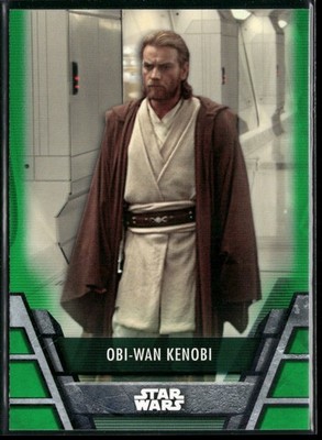 Star Wars Topps Holocron 2020 Green Parallel Insert Card JEDI-5 Obi Wan Kenobi