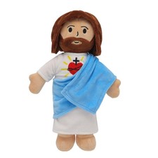 13" Jesus Plush Toy Heart of Jesus Plushie Savior Stuffed Doll for Church Sun...