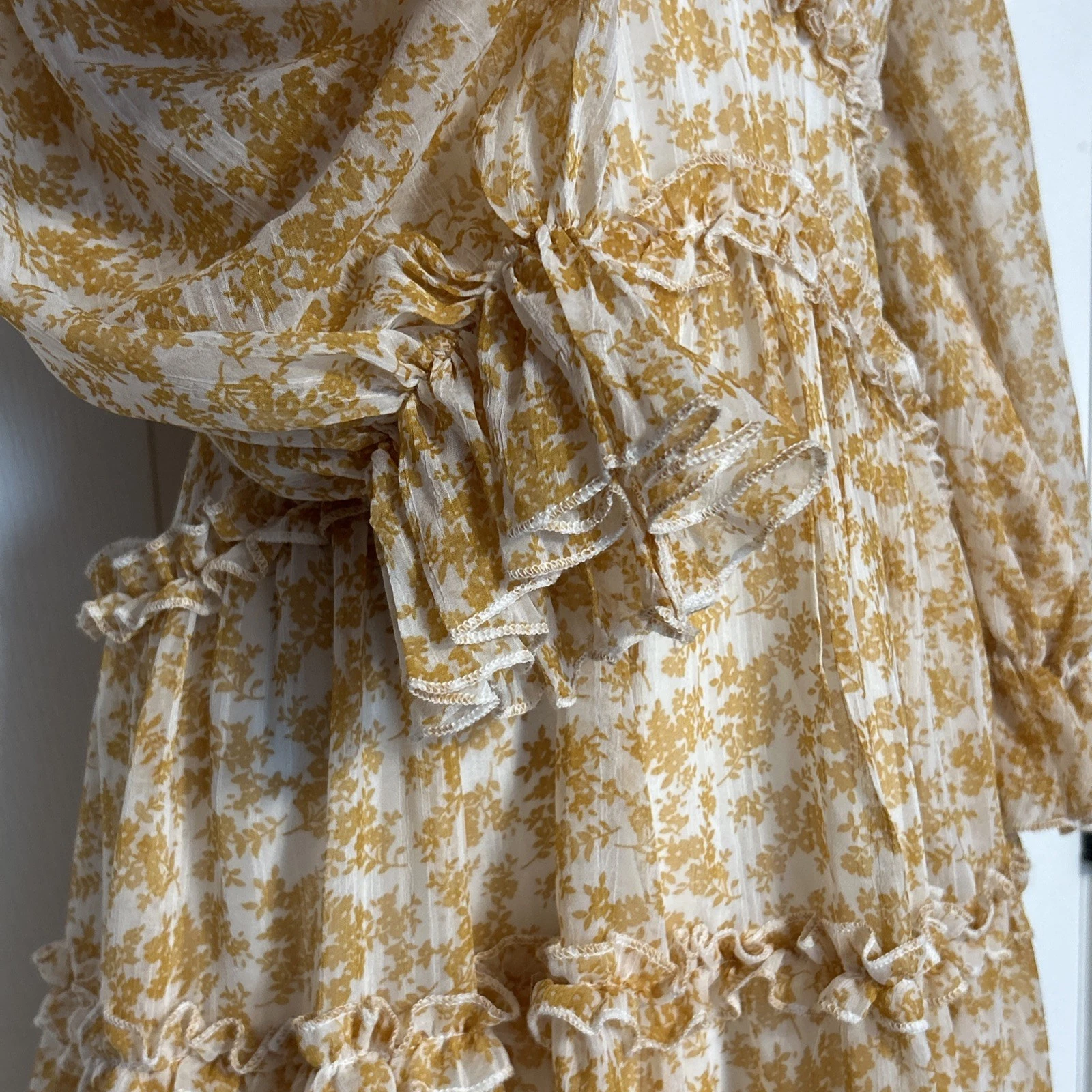 UNDERCOVER Abito Saints+Secrets Spring Fling donna S floreale chiffon con volant boho femminile