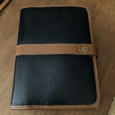 Dayrunner Planner Brown Black Slap Closure W/ Pages Inserts Nice! Vintage 6 Ring