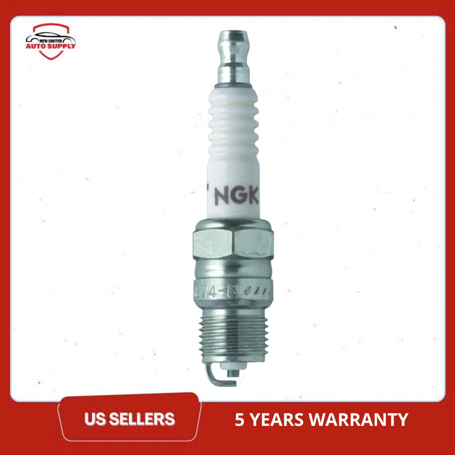 NGK Spark Plug 6468 4-PACK V-Power Racing R5674-9 14mm Tapered V-Cut