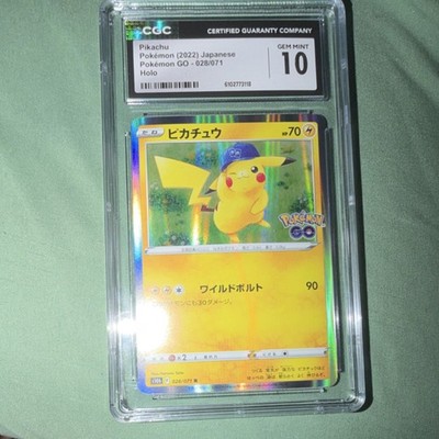 Pikachu Pokémon GO 028/071 Holo CGC Gem Mint 10 Japanese 2022