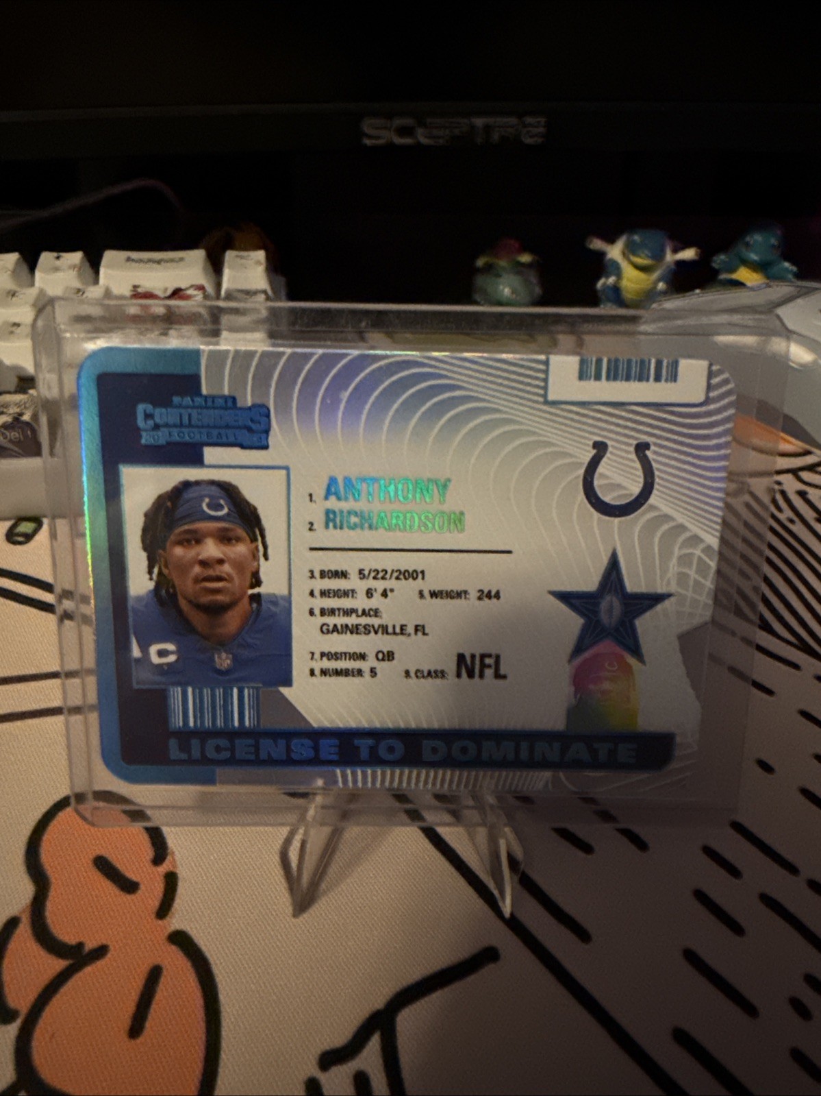 2024 Panini Contenders Anthony Richardson License To Dominate #6 SSP Case Hit