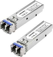 2 Pack 1.25G SMF 1310Nm 20Km SFP LC Industrial Module 1000Base-Lx/Lh Fiber Trans