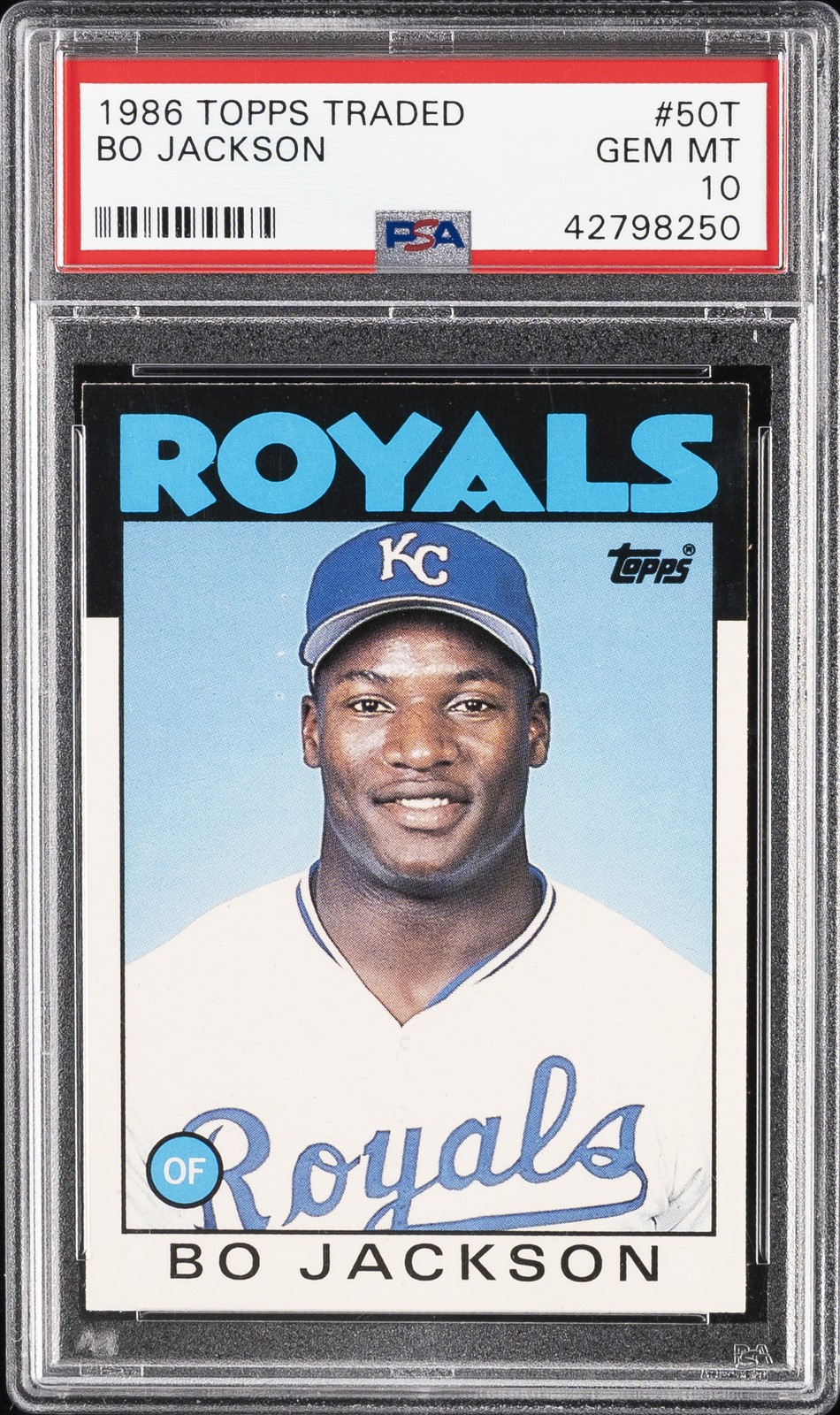 1986 TOPPS TRADED #50T BO JACKSON ROOKIE RC PSA 10