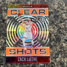 2020-21 Panini Illusions Clear Shots Zach LaVine #6 Orange