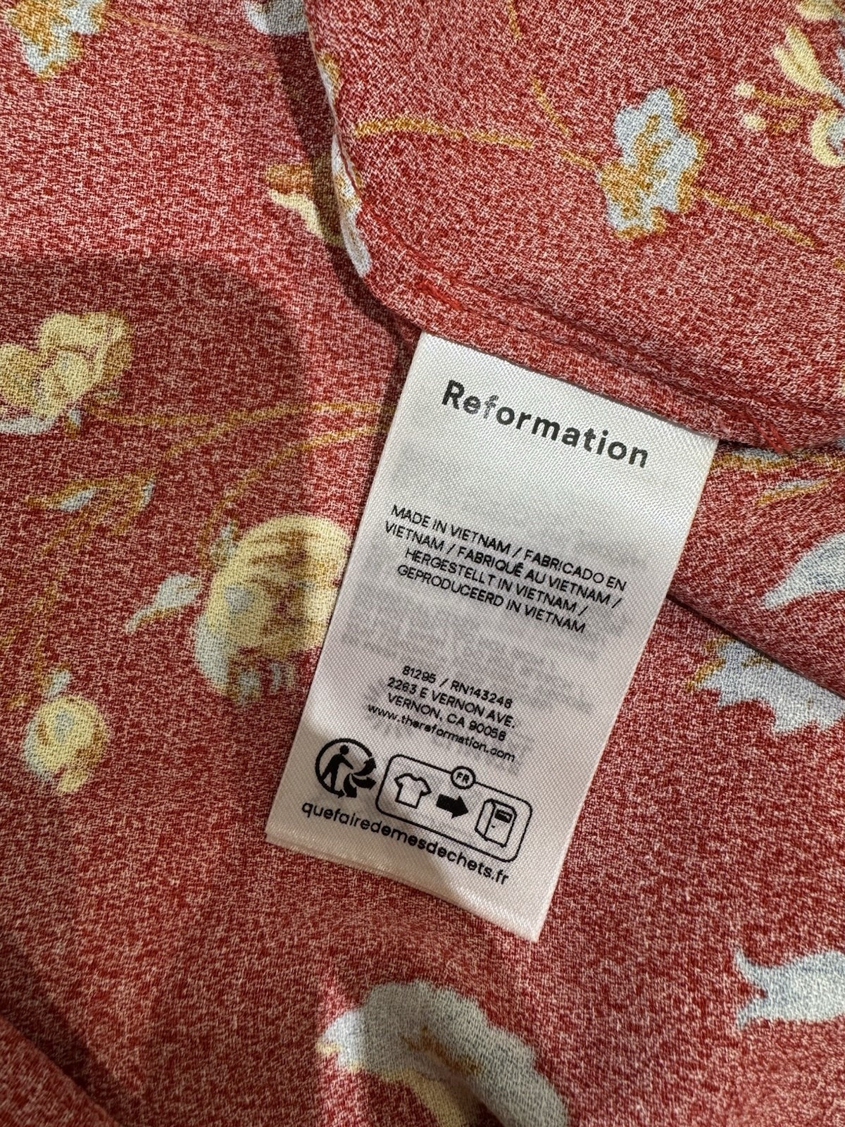 Reformation Opal Low Waist Wrap Skirt size US10/UK14. RRP£158 image 5