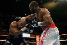 Danny Williams white trunks and Mike Tyson black trunks fights eac 2004 Photo 28