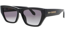 Quay No Apologies Women's Black Geometric Rectangle Sunglasses NO NS 2150 BLKSMK