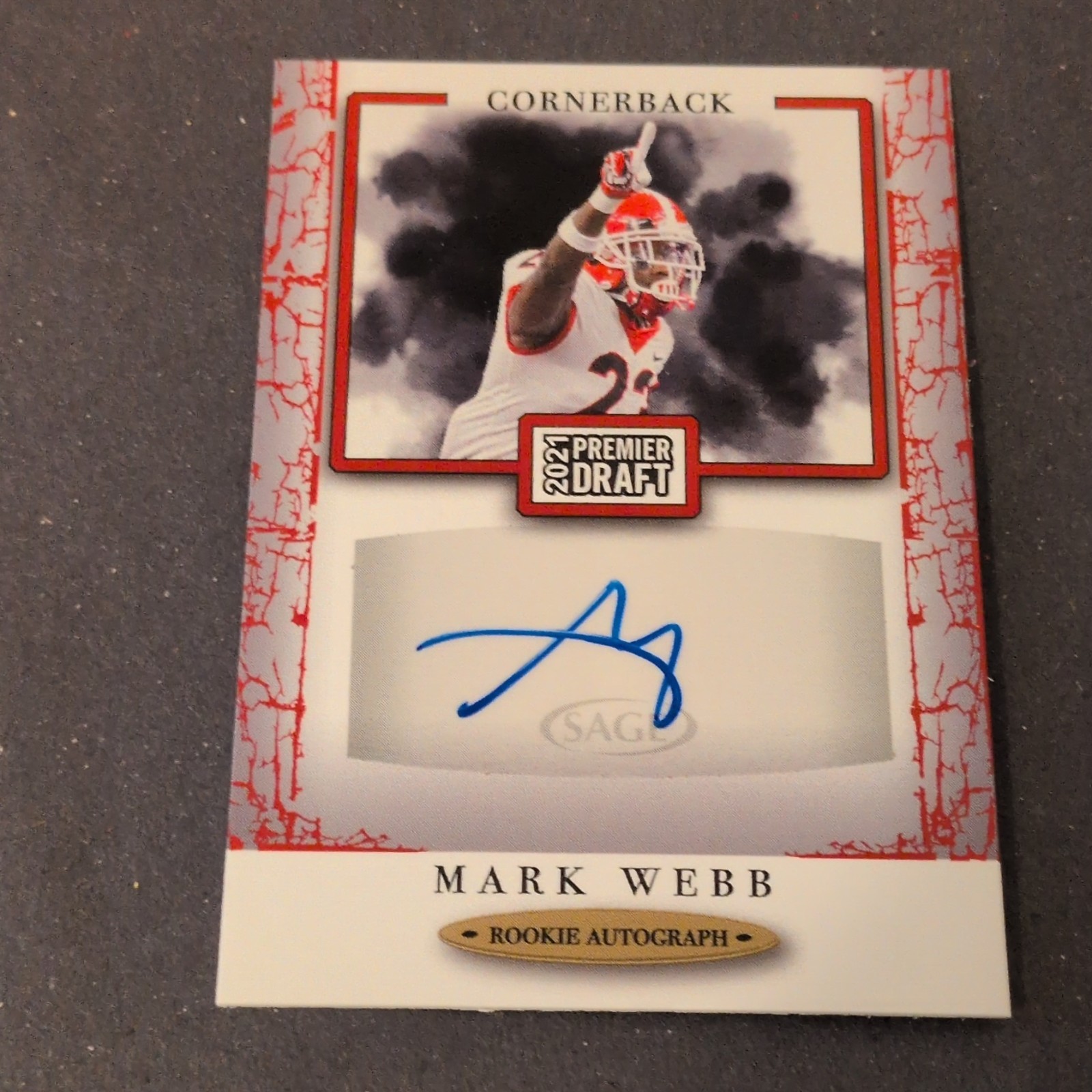 2021 Sage Premier Draft - Autographs Mark Webb #A70 Red 
