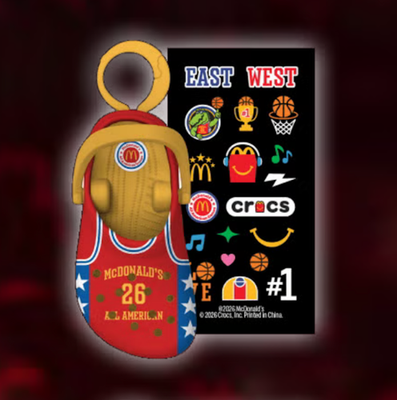 2026 McDonald's x All American Game x Crocs Happy Meal Toys Set or