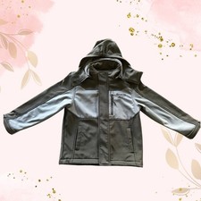 NWOT - Reebok Kids Black and Gray Hooded Jacket