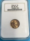 1946-D Lincoln Wheat Cent NGC MS 65 RD Old Fatty Soap Box Holder
