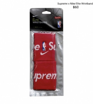 Supreme/Nike Elite NBA Basketball Wristbands- Red- Brand New