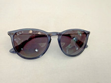 Ray-Ban Erika Polarized Sunglasses Blue Frame Grey Lens Model RB4171 6592T3