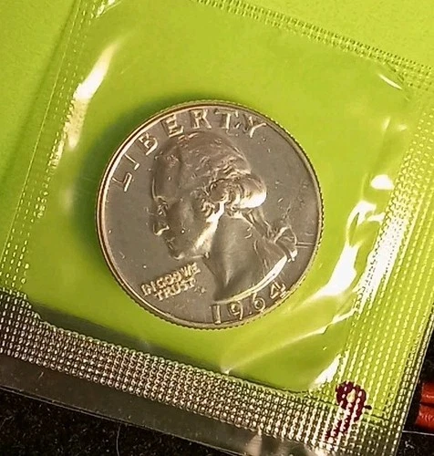 1964 P Washington 90% Silver Proof QUARTER George Gentle Color Sweet NiP M