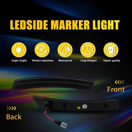 4PCS pour Mini Cooper R50 R53 R52 02-2008 Feu de position latéral LED avant arrière fumé - Photo 9 sur 21