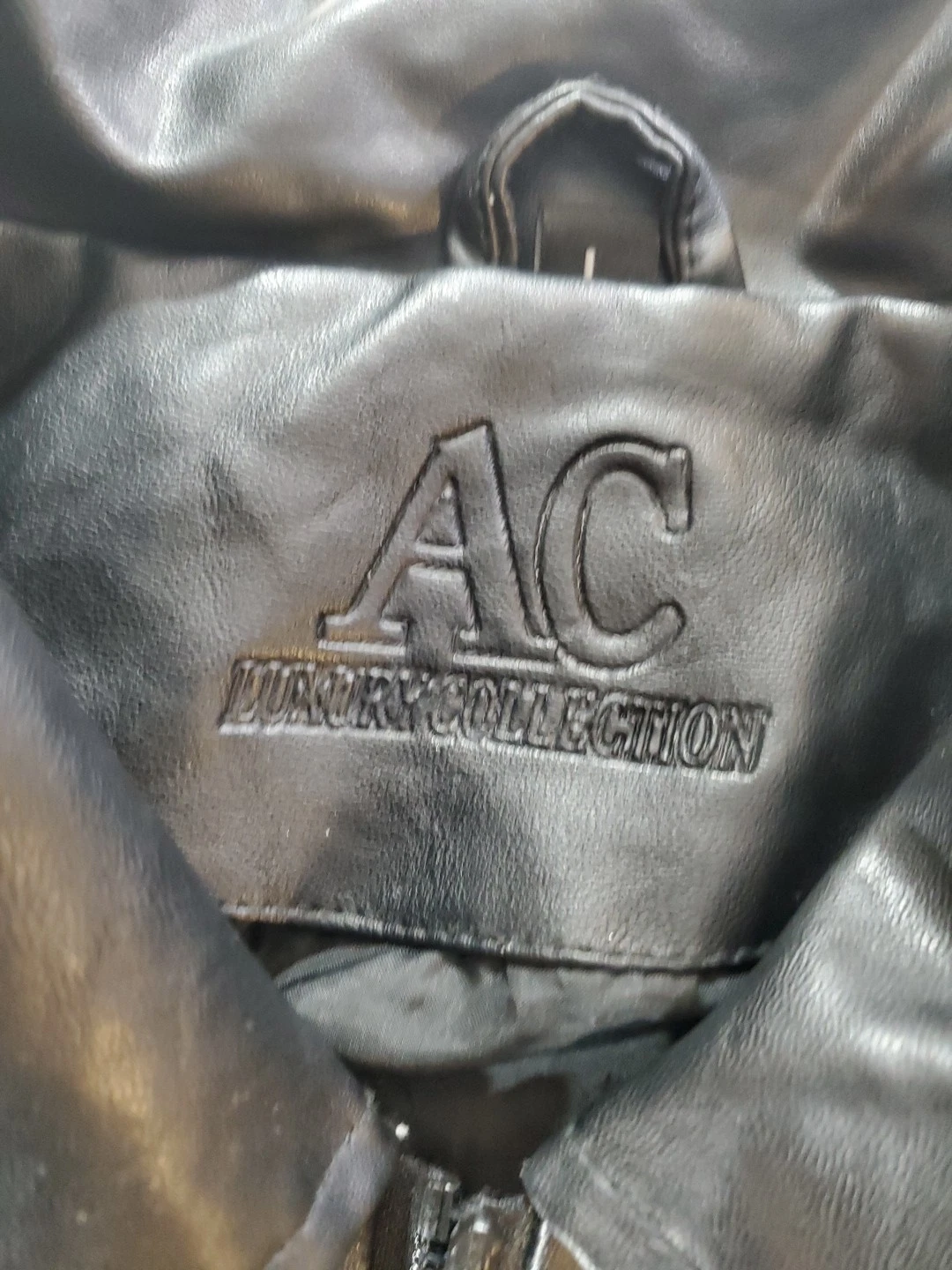 AC Luxury Collection Men’s Black Leather Jacket Size Large Made In Italy image 4