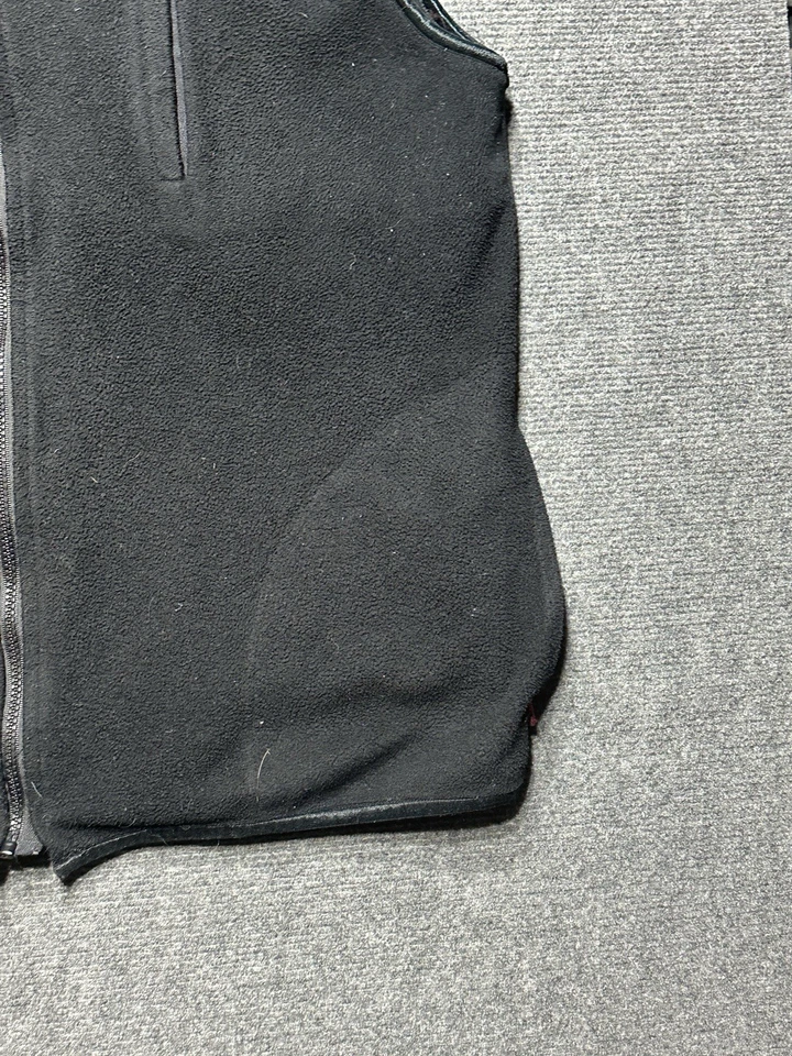 Colete Converse masculino de lã preto com zíper frontal – Tamanho G - Imagem 3 de 4