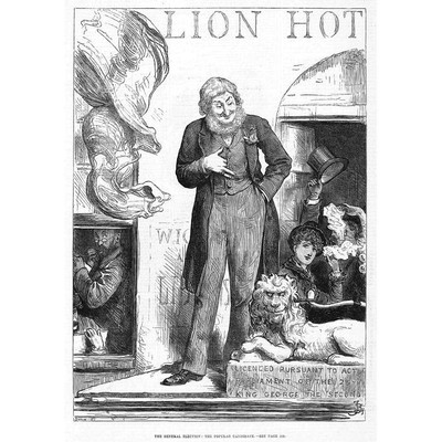 BRITISH GENERAL ELECTION The Popular Candidate - Antique Print 1880