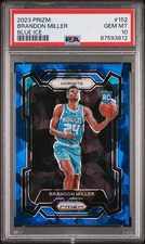 2023 Prizm Brandon Miller RC Blue Ice /125 PSA 10
