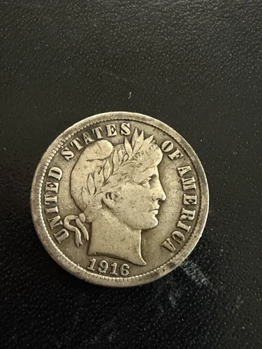 1916 P Barber Liberty Head Dime F
