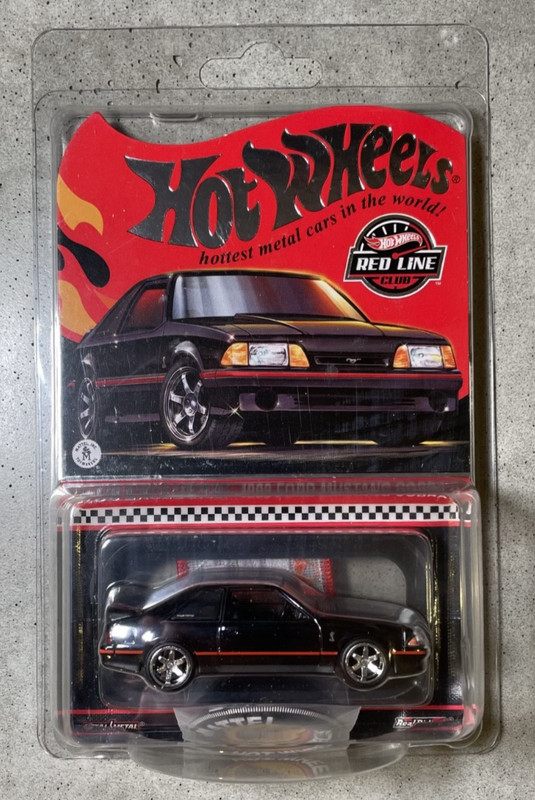 1993 Ford Mustang Cobra R - Hot Wheels Red Line Club Exclusive - Pin and Patch