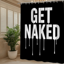 Bold Get Naked Shower Curtain for Unique Bathroom Decor