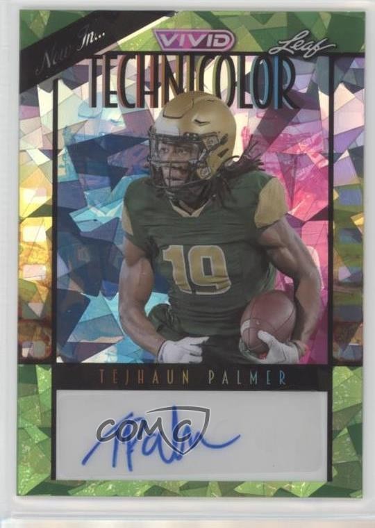 Tejhaun Palmer Leaf Vivid Technicolor Autographs #TTP1 White Crystal