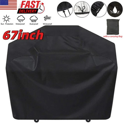 #ad #ad 67 Inch BBQ Gas Grill Cover Barbecue Waterproof Outdoor Heavy Duty UV Protection $12.99