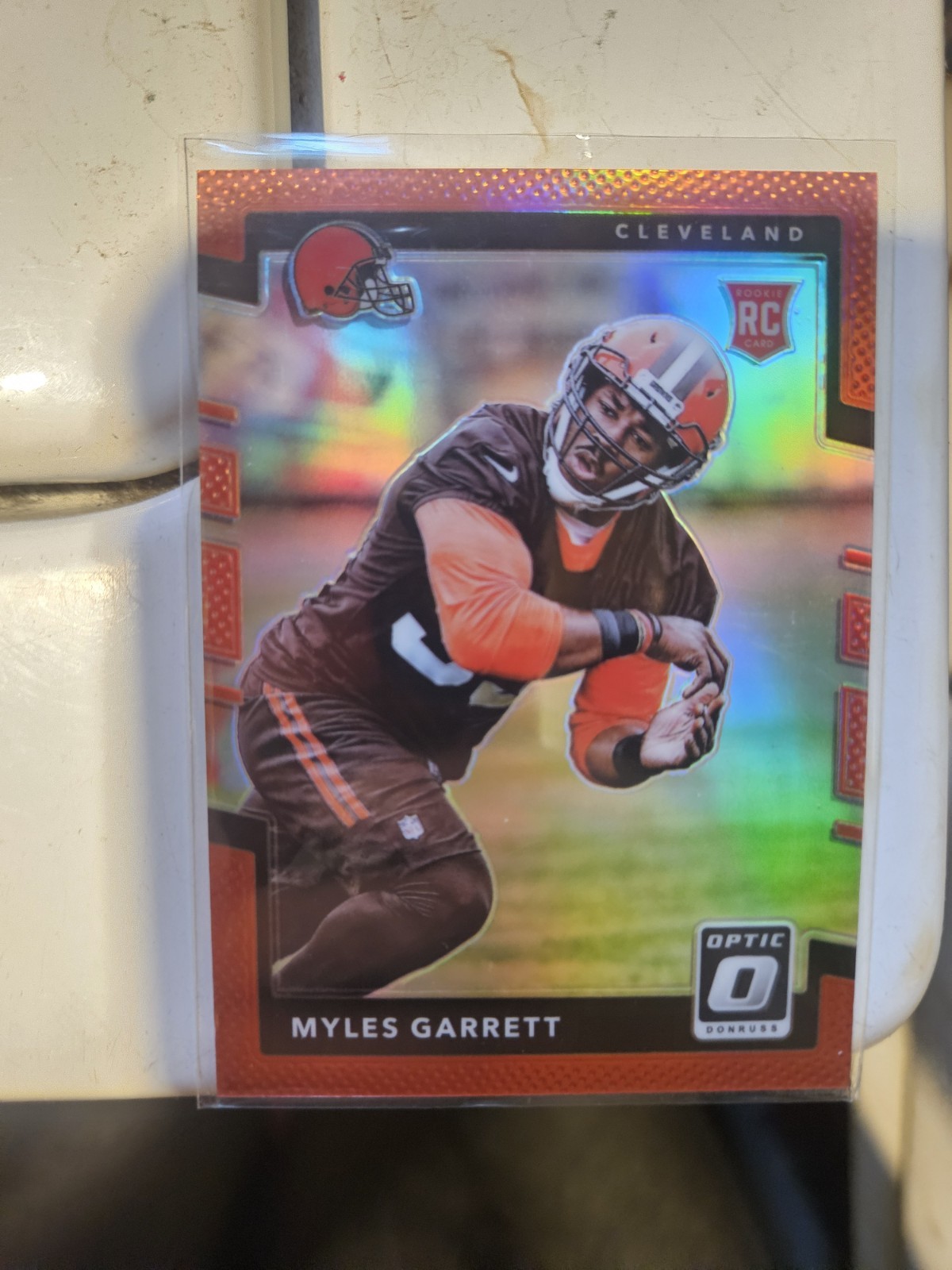 Panini 2017 Donruss Optic Red Prizm Rookie Myles Garrett #106 /99 Browns