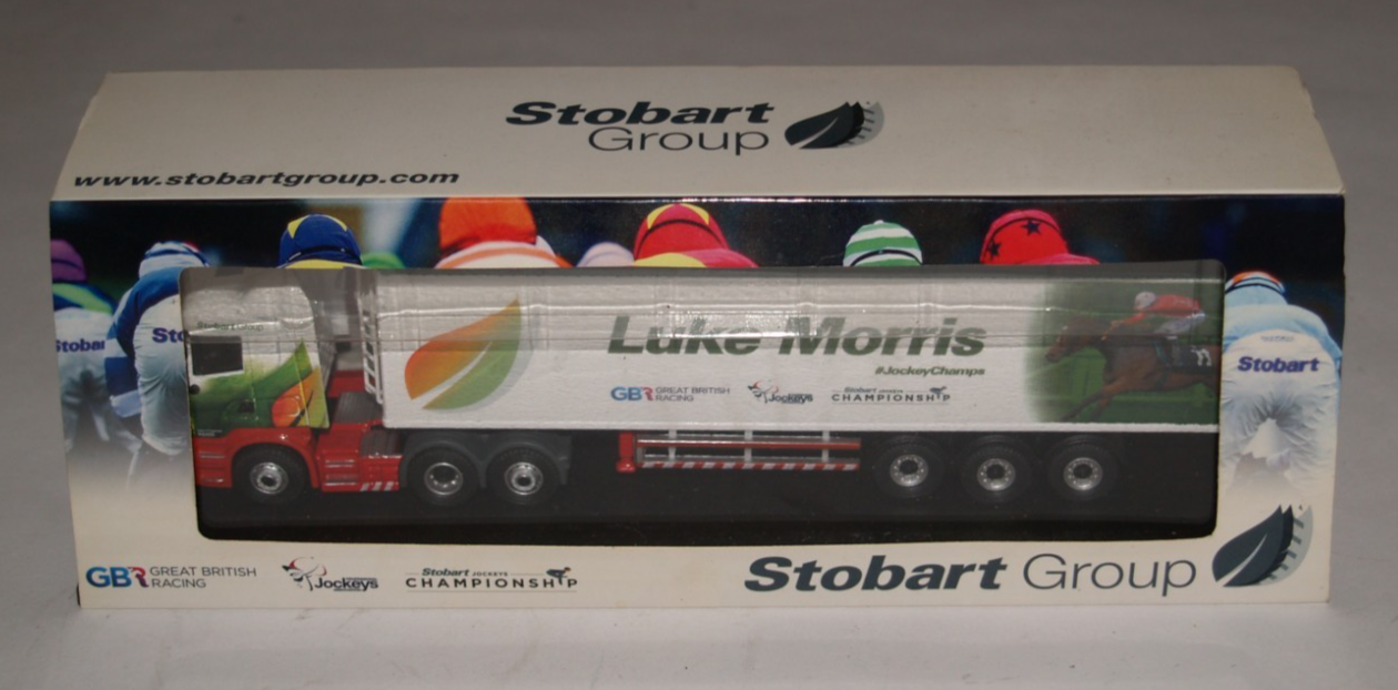 Oxford OO Scania cab jockey truck & trailer Stobart group Luke Morris 76SHL13WF