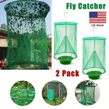 2Pack Fly Trap Ranch Reusable Catcher Killer Cage Net Pest Bug Catch Fly Cather