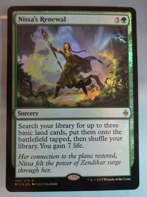 Foil, Nissa's Renewal, Nissas Erneuerung, Battle for Zendikar, MTG, Magic, Engl.