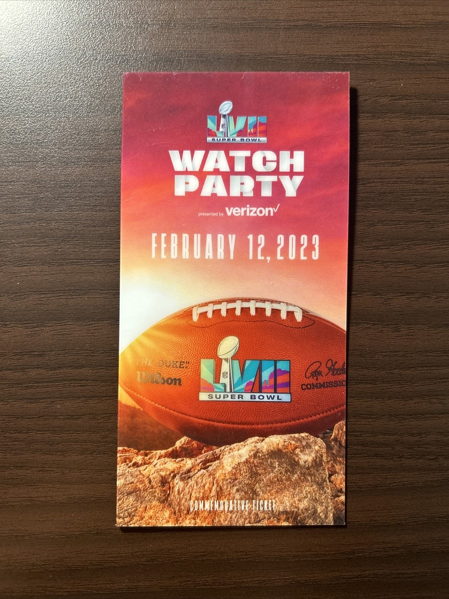 Super Bowl 57 COMMEMORATIVE TICKET NFL WATCH PARTY ARIZONA EAGLES CHIEFS