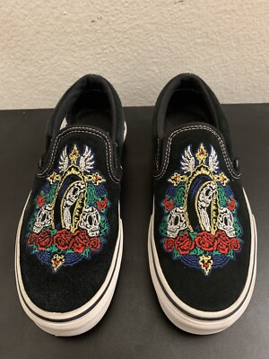 Vans Slip On X Lx Mama Muerte Suede Black Men's Size