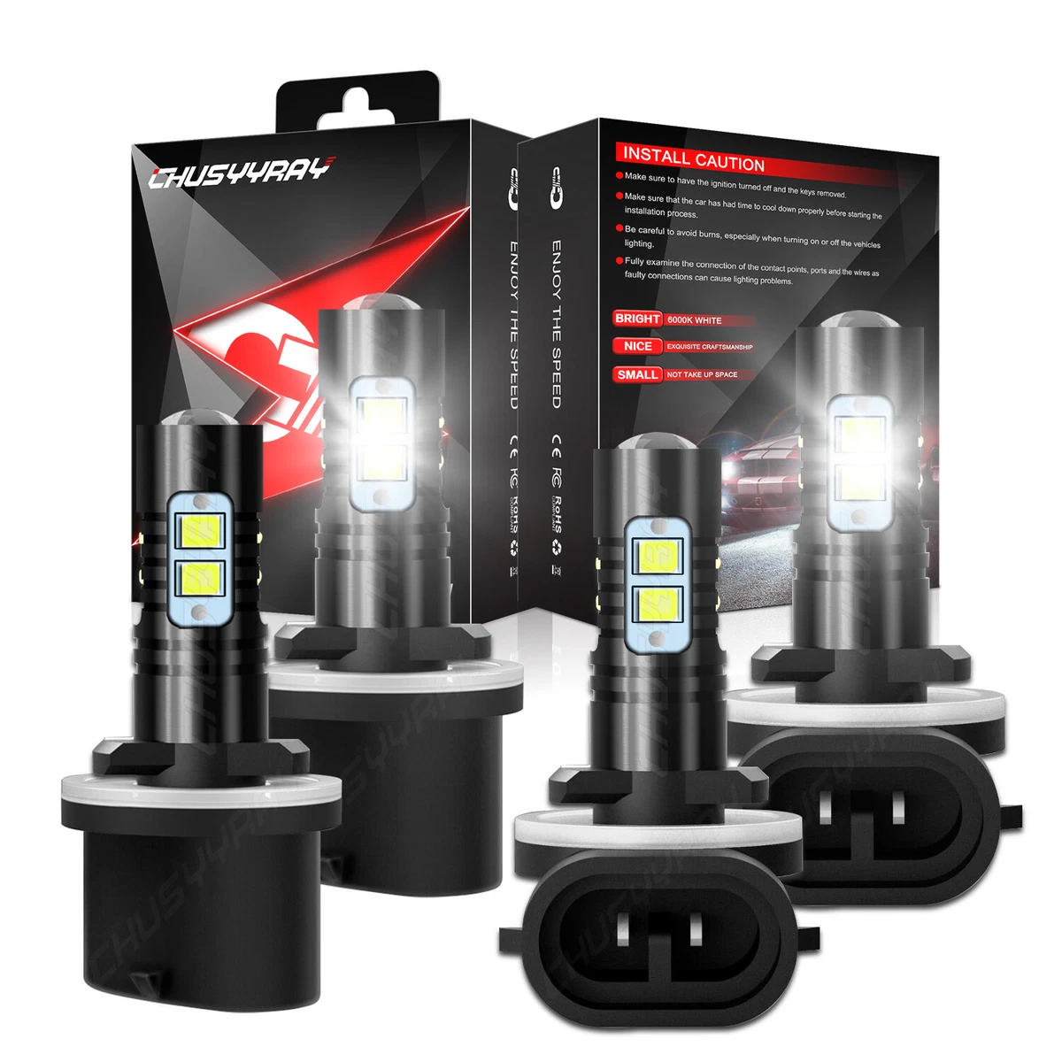 4x For Arctic Cat M5 M6 M7 M8 LED Headlight Light Bulbs Replace 0609251 Lamp