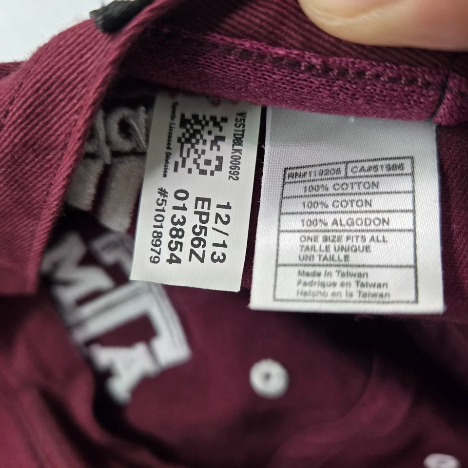 Texas Aggies Men Hat OS Red Strapback Adidas A&M Embroidered - Image 3 of 4