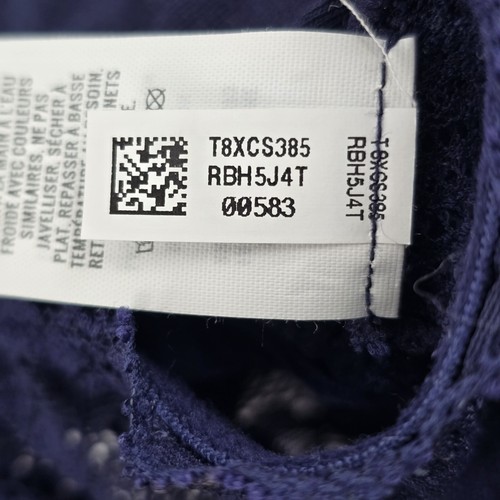 Aerie Sz M Eyelash Lace Padded Bralette Fa La Bra Double Strap Navy Racerback - Picture 6 of 14