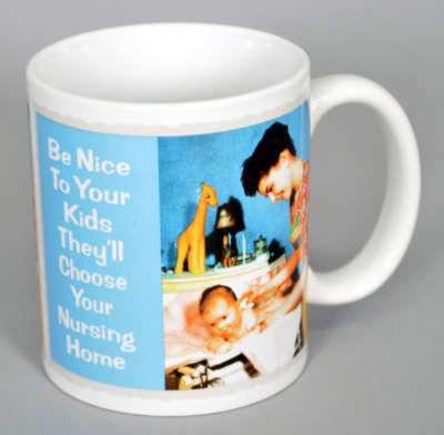 RETRO 50s Humour - BE NICE TO YOUR KIDS - Tasse / Kaffee Becher MUG