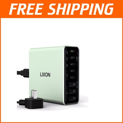 Ultimate 200W GaN USB C Charger Hub: Charge 8 Devices with Safety Features