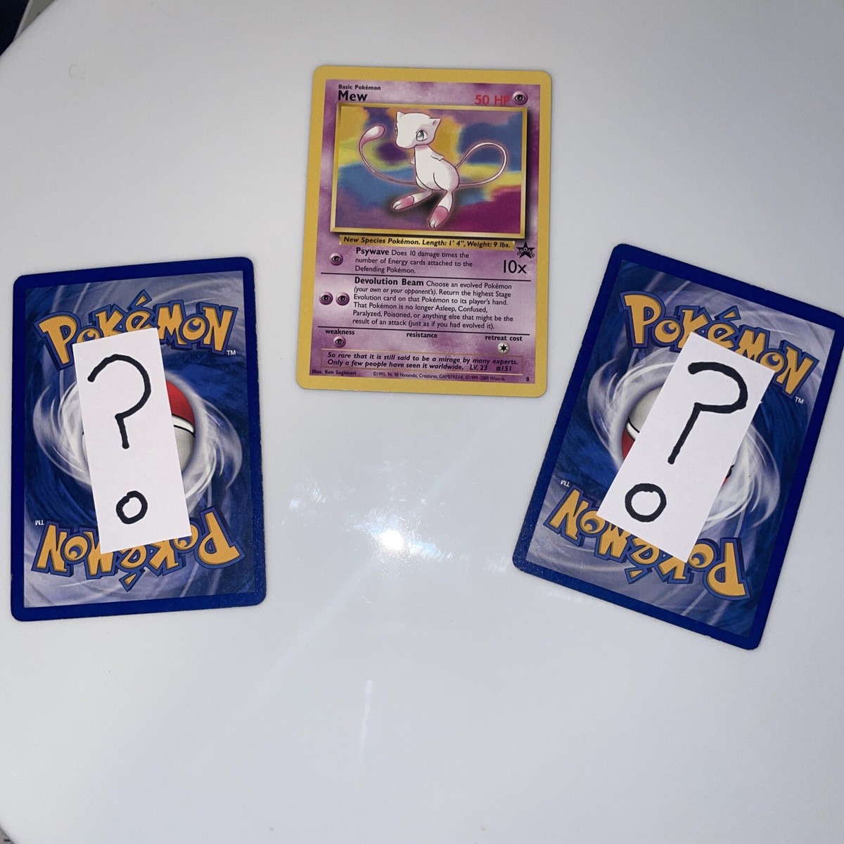 1 - 1999 Pokemon Card Mew WOTC Black Star Promo 8 NM Unplayed w/2 Mystery  Cards!