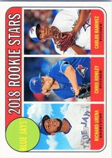 2018 Topps Heritage #379 Carlos Ramirez RC/Chris Rowley RC/Richard Urena RC