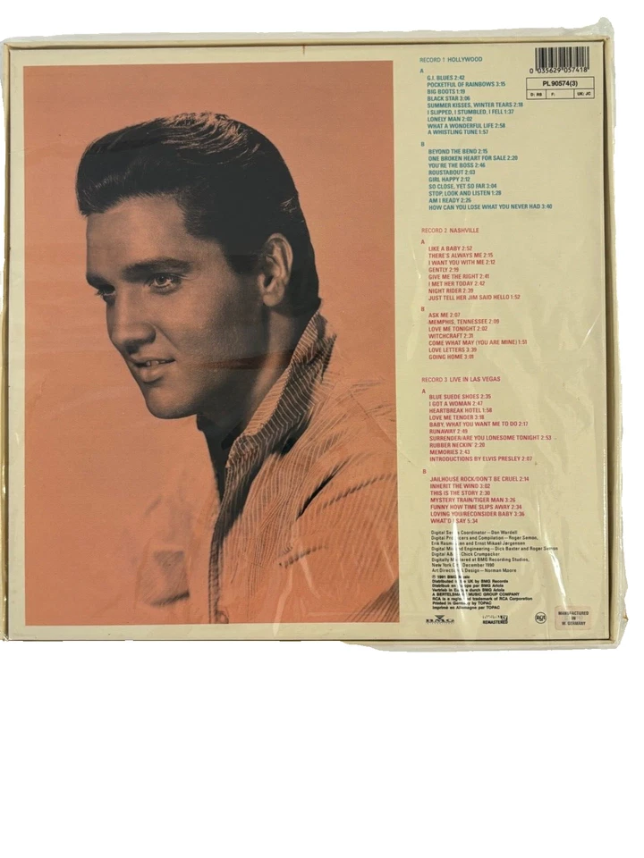 ELVIS COLLECTORS GOLD 3-RECORD BOX SET ~ STILL SEALED ~ 1991 WEST GERMANY - Image 4 of 4