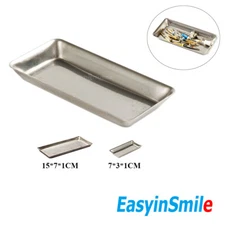 1PC Dental Instrument Tray Stainless Steel Surgical Dish Sterilization 7*3*1CM