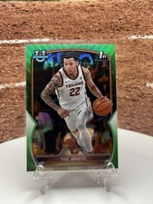 2022 Bowman University Chrome Prospect Green Refractor 31/99 Tre White #32