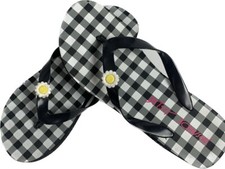 betsey johnson ,L9/10 ,Black , White,women s sandals